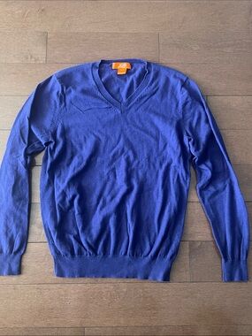 Joe Fresh Men's V-Neck Sweater in Blue